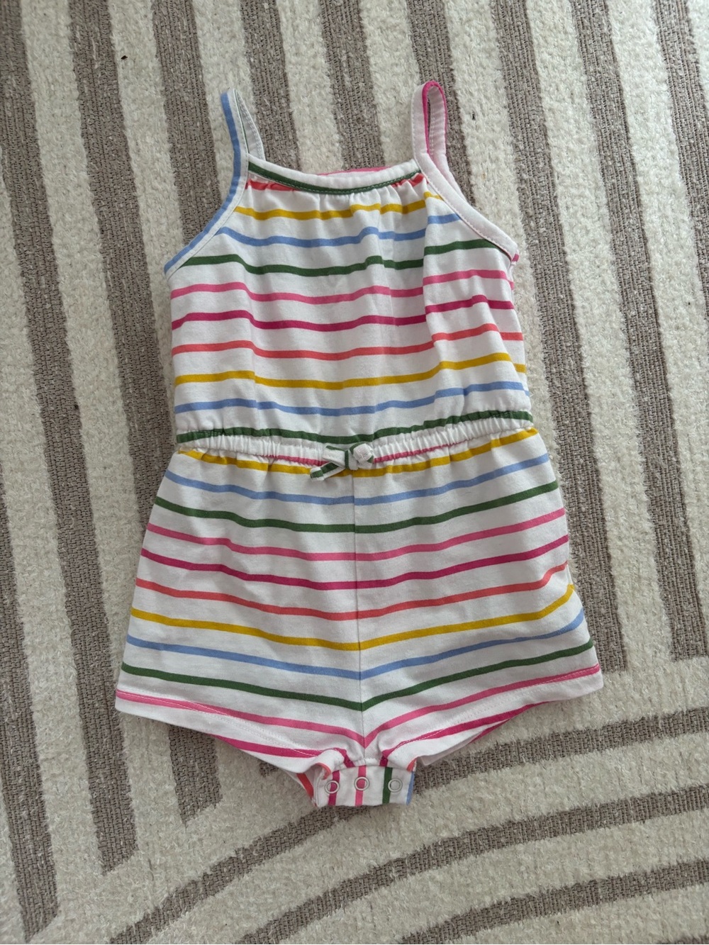 10/$15 Old Navy BabGirls' Multicolor Stripe Cotton Romper - Sleeveless One Piece